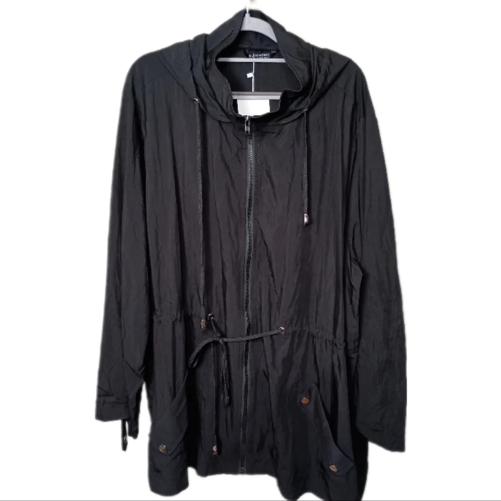BloomChic Black Lightweight Hooded Jacket 22W-24W NWT - Picture 2 of 11